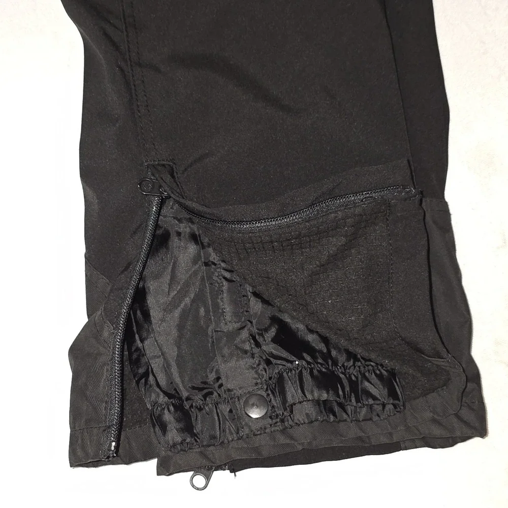 Gerry Men‎ Black Snow Ski Cargo Pants 4-Way Stretch Fleece Lined Sz Small 32X31
